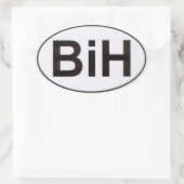 BiH (ボスナiヘルツェゴビナ)ステッカー 楕円形シール (バッグ)