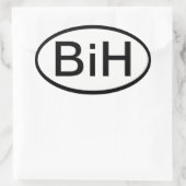 BiH (ボスニア・ヘルツェゴビナ)ステッカー 楕円形シール (バッグ)