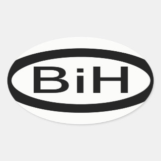 BiH （ボスニア・ヘルツェゴビナ）ステッカー 楕円形シール