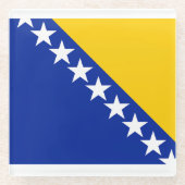 BiH Flag Coaster ガラスコースター (正面)