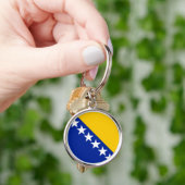 BiH Flag Coaster キーホルダー (手)