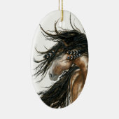 BiHrLeのオーナメントによる威厳のあるなムスタングの馬 セラミックオーナメント (右)