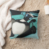 Bihrleのターコイズ及びつま先によるシャム猫 クッション (ブランケット)
