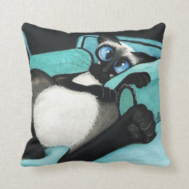 Bihrleのターコイズ及びつま先によるシャム猫 クッション