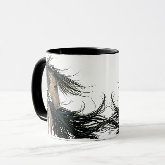 BiHrLeのマグによる威厳のあるな馬 マグカップ (正面左)