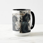 Bihrleのマグによる威厳のあるなFriesianの馬 マグカップ (正面右)