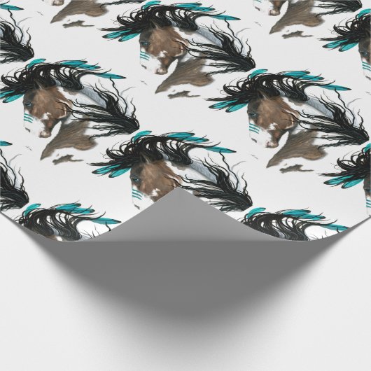 Bihrleの包装紙による威厳のあるな馬 ラッピングペーパー (角)