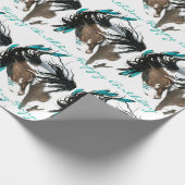 Bihrleの包装紙による誕生日の威厳のあるな馬 ラッピングペーパー (角)