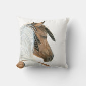 BiHrLeの枕によるまだら馬の馬 クッション (正面)