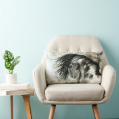 BiHrLeの枕によるまだら馬の馬 ランバークッション (椅子)