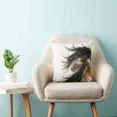 BiHrLeの枕による三色のまだら馬のムスタング クッション (椅子)