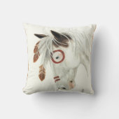 BiHrLeの枕による威厳のあるなムスタングの馬 クッション (正面)