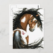 Bihrleの郵便はがきによる威厳のあるなまだら馬のペンキの馬 ポストカード (正面/裏面)