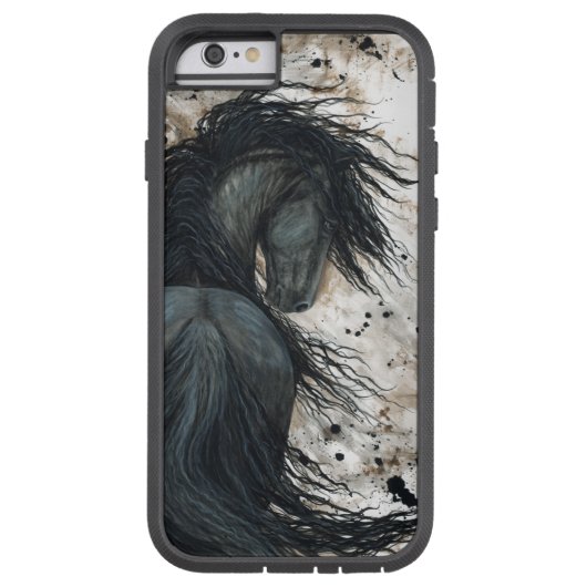 BihrleのiPhone6ケースによるFriesianの馬 Case-Mate iPhoneケース (裏面)