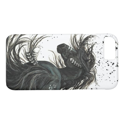 BiHrLeのiPhone 7の場合による威厳のあるなムスタングの馬 Case-Mate iPhoneケース (裏面(横))