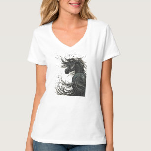 BiHrLeのTシャツによる威厳のあるなムスタングの馬 Tシャツ