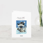 BiHrLeカードによるシャメスクリスマスキャット シーズンカード (裏面)