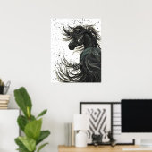 BiHrLeポスタ威厳のあるーによる馬 ポスター (ホームオフィス)