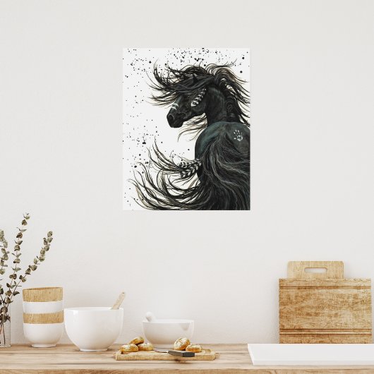 BiHrLeポスタ威厳のあるーによる馬 ポスター (キッチン)