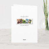 Bihrle著クリスマス猫の雪の球の戦いカード シーズンカード (裏面)