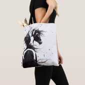 Bihrle著威厳のあるなまだら馬のペンキの馬のトート トートバッグ (クローズアップ)