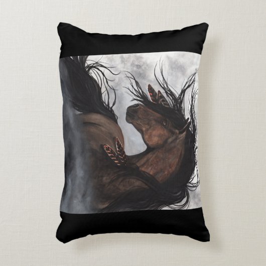 Bihrle著威厳のあるな馬の枕家の装飾 アクセントクッション (正面(垂直))