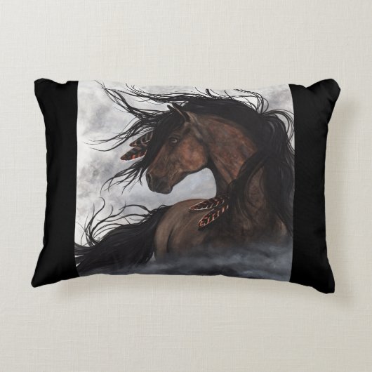 Bihrle著威厳のあるな馬の枕家の装飾 アクセントクッション (裏面)