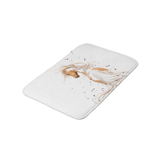 Bihrle著威厳のあるなPalominoの馬 バスマット (アングル)