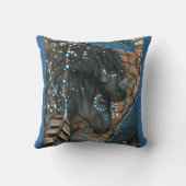 BiHrLe著野生の馬のネイティブアメリカンの馬の枕 クッション (裏面)