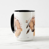 Bihrle著Palominoの馬のマグ マグカップ (正面左)