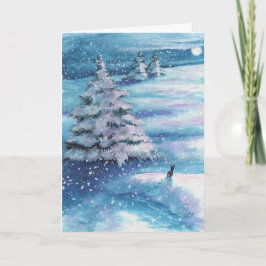 BiHrle Cardの冬の雪ウサギ シーズンカード