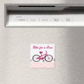 Bike for a Cure - ピンクの自転車 マグネット (インサイチュ (食洗機))