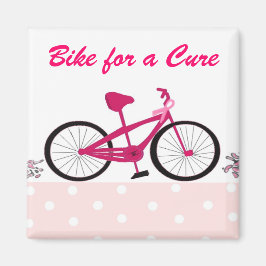 Bike for a Cure - ピンクの自転車 マグネット