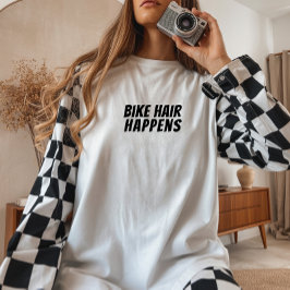 Bike Girl Irony ブラック トライブレンドTシャツ