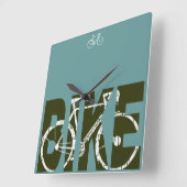 Bike Hour.サイクリング時間 スクエア壁時計 (傾斜)