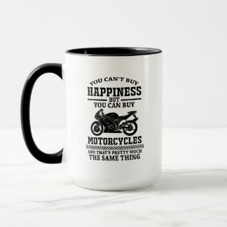 Bike Humor Quote Happiness Is Motorcycle  マグカップ