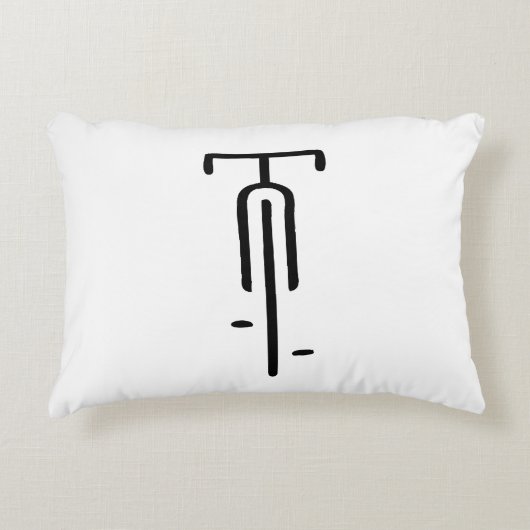 Bike logo minimal Retro, Cycling and Bicycle Lover アクセントクッション (正面)