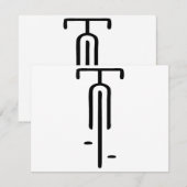 Bike logo minimal Retro, Cycling and Bicycle Lover サンキューカード (正面/裏面)