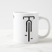 Bike logo minimal Retro, Cycling and Bicycle Lover ジャンボコーヒーマグカップ (右)