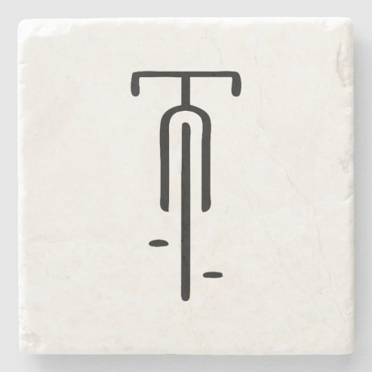 Bike logo minimal Retro, Cycling and Bicycle Lover ストーンコースター (正面)