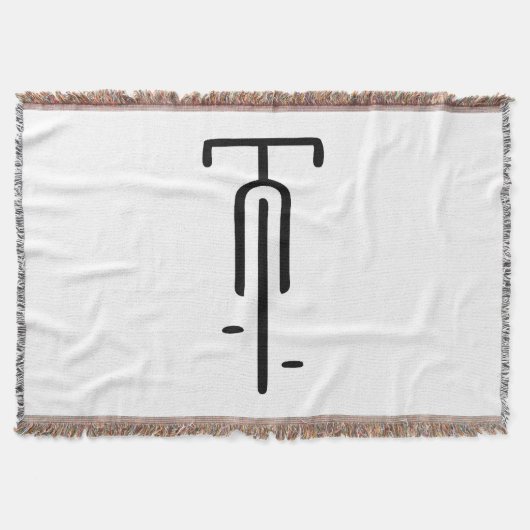 Bike logo minimal Retro, Cycling and Bicycle Lover スローブランケット (正面)