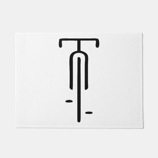 Bike logo minimal Retro, Cycling and Bicycle Lover ドアマット (正面)