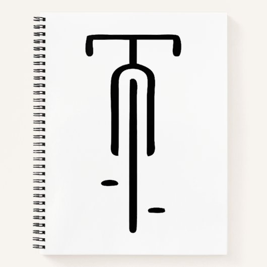 Bike logo minimal Retro, Cycling and Bicycle Lover ノートブック (正面)