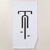 Bike logo minimal Retro, Cycling and Bicycle Lover ビーチタオル (正面)