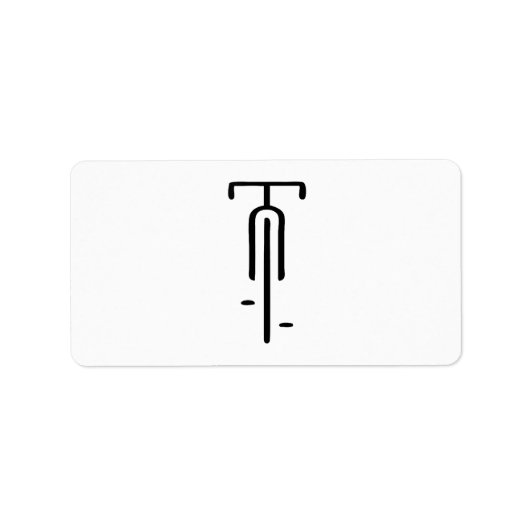 Bike logo minimal Retro, Cycling and Bicycle Lover ラベル (正面)