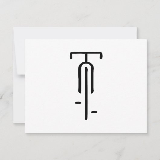 Bike logo minimal Retro, Cycling and Bicycle Lover 出欠カード (正面)