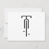 Bike logo minimal Retro, Cycling and Bicycle Lover 出欠カード (裏面)
