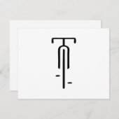 Bike logo minimal Retro, Cycling and Bicycle Lover 出欠カード (正面/裏面)