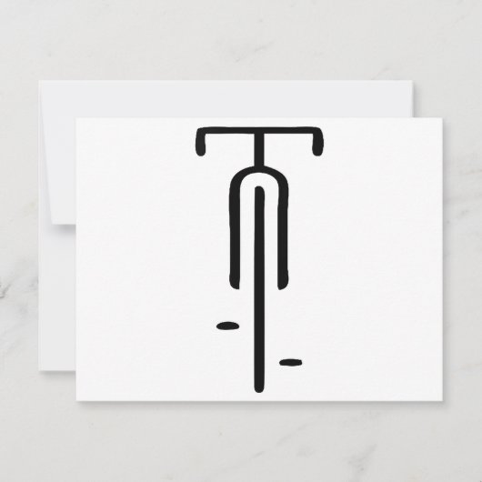 Bike logo minimal Retro, Cycling and Bicycle Lover 招待状 (正面)