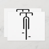 Bike logo minimal Retro, Cycling and Bicycle Lover 招待状 (正面/裏面)